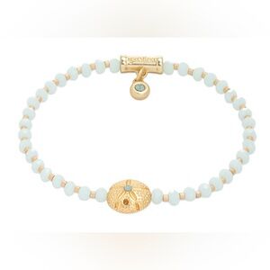 Spartina 449 Gold and Mint Cream Beaded Bracelet